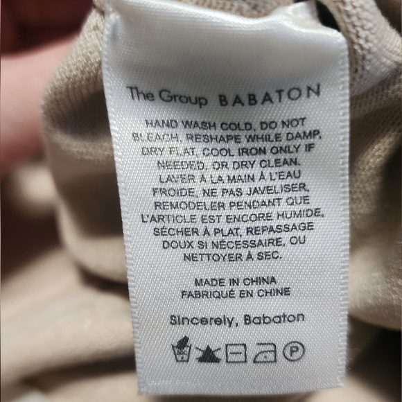 ARITZIA THE GROUP BY BABATON Rodin High Waisted Knit Jogger Pants in Beige XXS - Picture 4 of 6